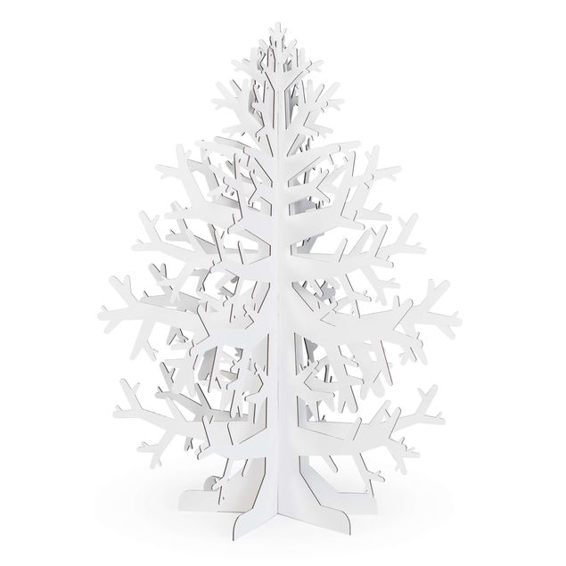 Deko Nachhaltiger Weihnachtsbaum weiß zum Bemalen/Bekleben