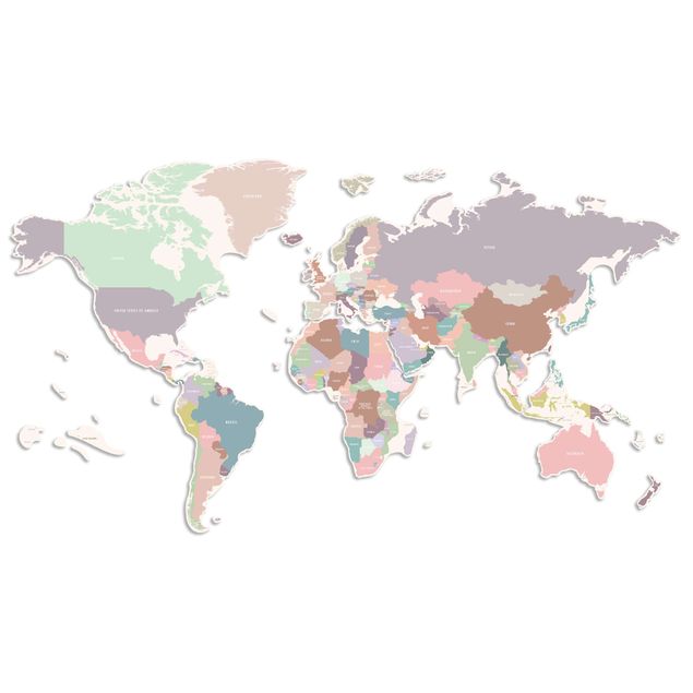 3D Weltkarte Weltkarte mit Ländern