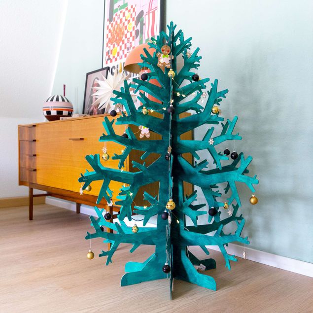 FOLDZILLA Weihnachtsbaum - Nachhaltiger Weihnachtsbaum weiß zum Bemalen/Bekleben